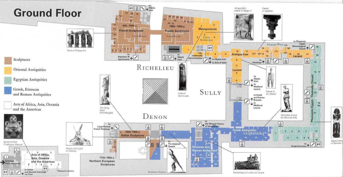 Carte du musée du louvre