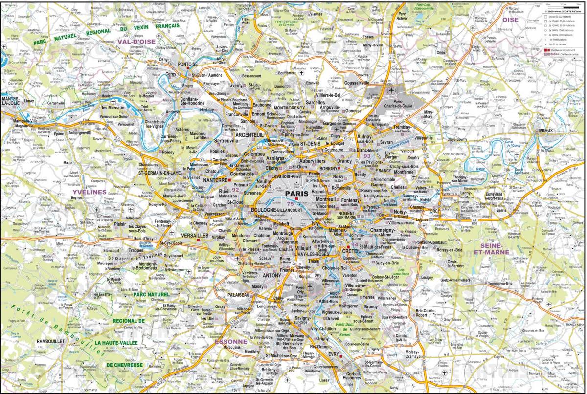 Route de Paris carte