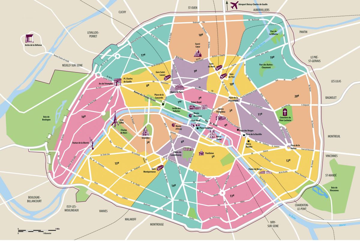 plan de la ville de Paris