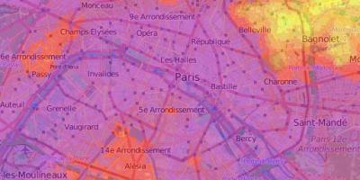 Carte de physique de Paris