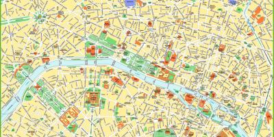 Carte de Paris attractions du centre-ville
