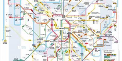 Carte de Paris en bus de nuit