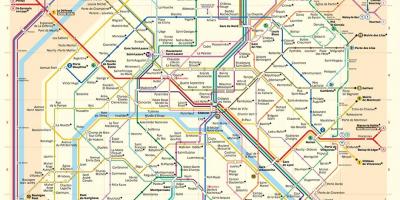Carte de la station de métro parisien