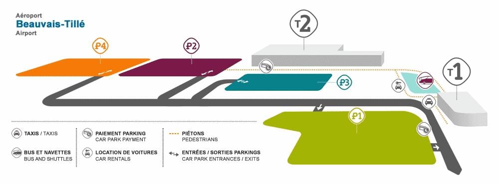 L'aéroport de Paris bva carte