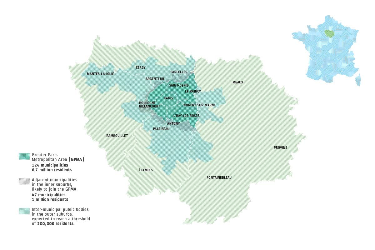 Paris départements de la carte
