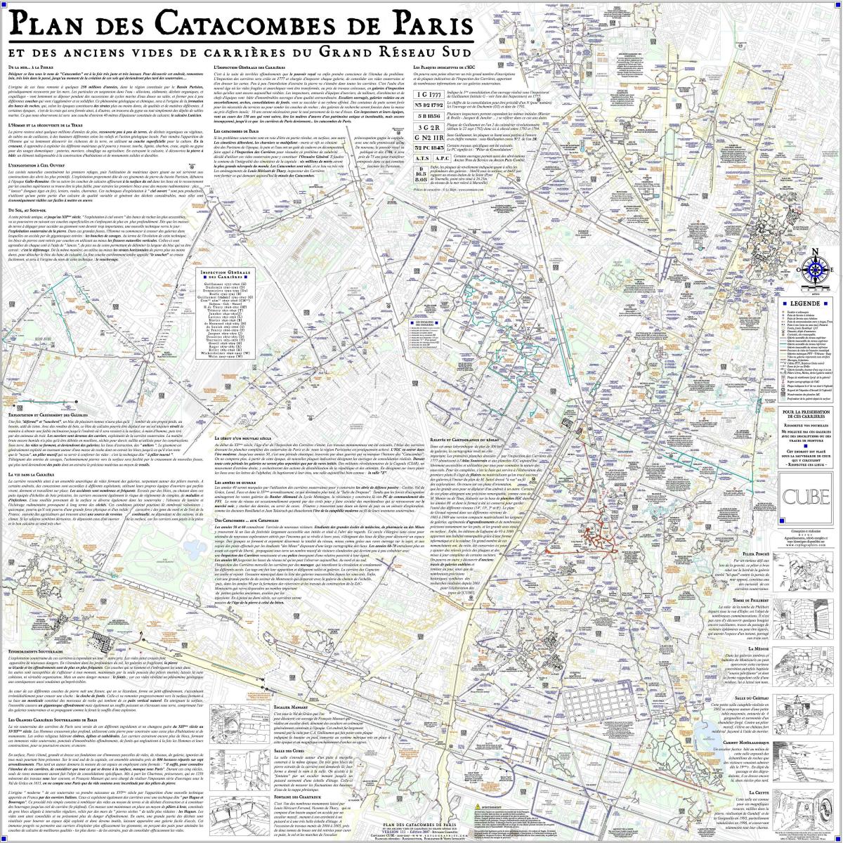 Carte des catacombes de Paris