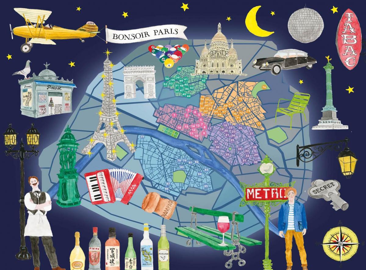 Carte de la vie nocturne Parisienne
