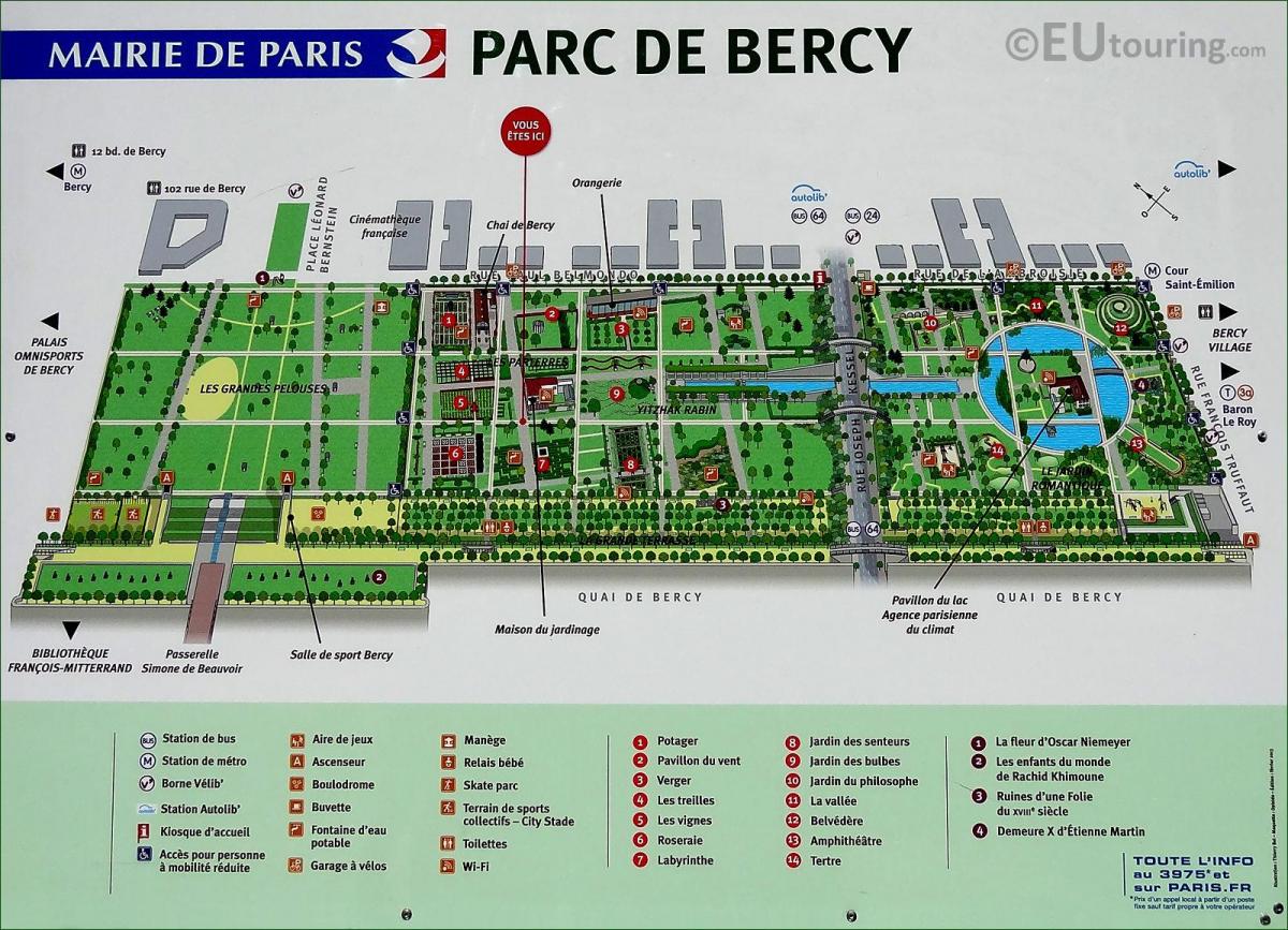 Carte de bercy Paris 
