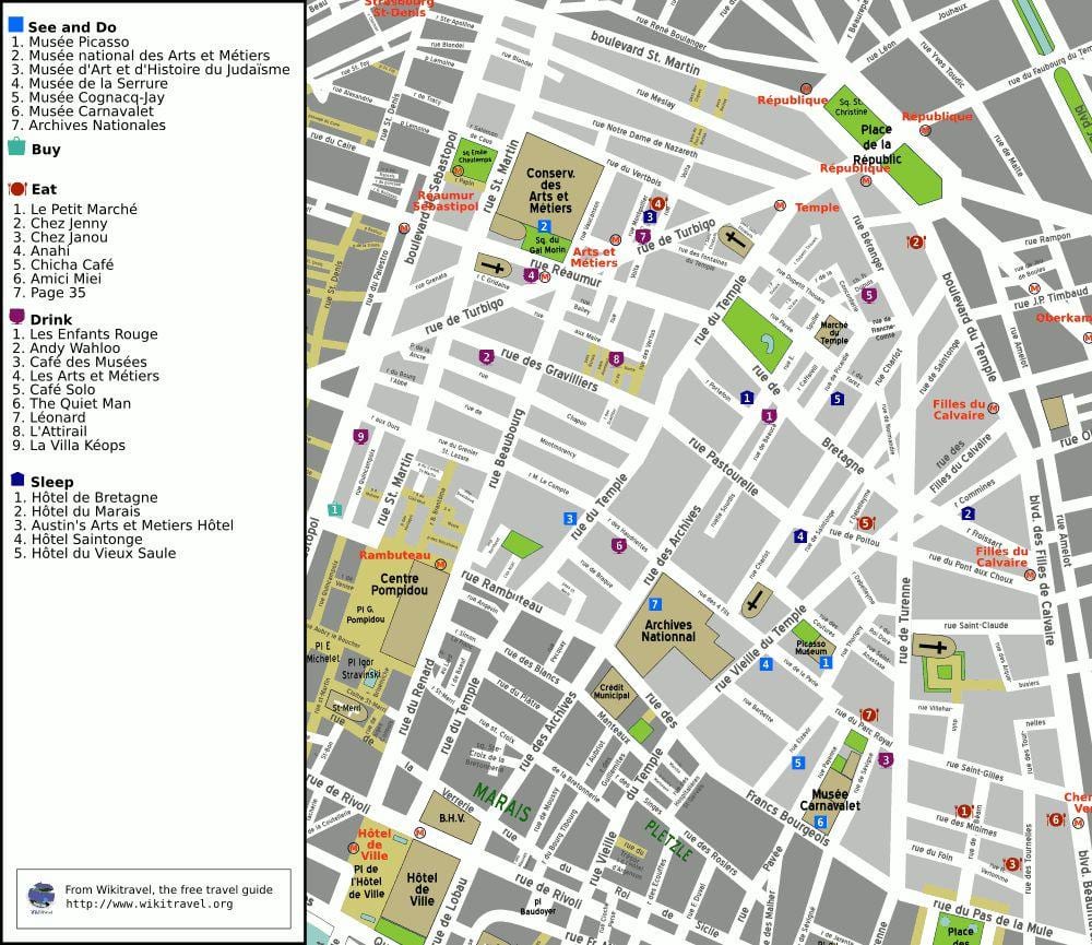Carte de la république de Paris