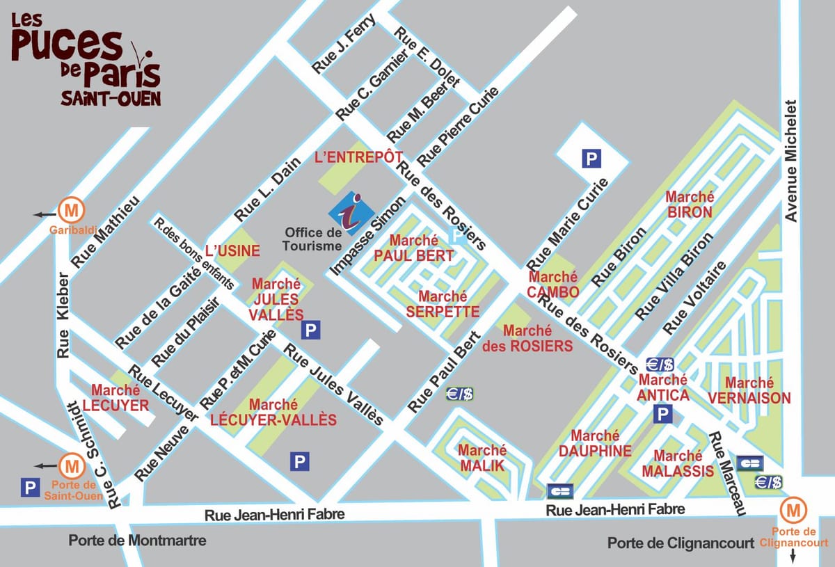 Paris quartier commerçant de la carte