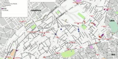 Carte de la 17ème arrondissement de Paris