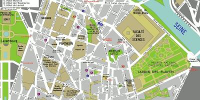 Carte de la 5ème arrondissement de Paris