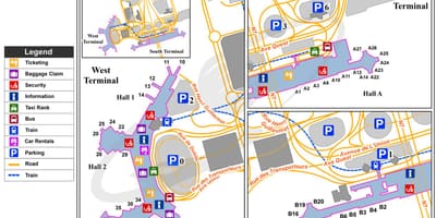 Carte de l'aéroport Paris orly