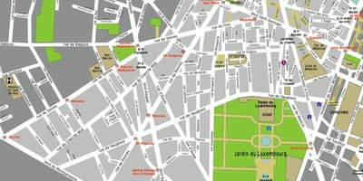 Carte de la 6ème arrondissement de Paris