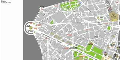 Carte de la 8ème arrondissement de Paris