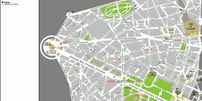 Carte de la 8ème arrondissement de Paris