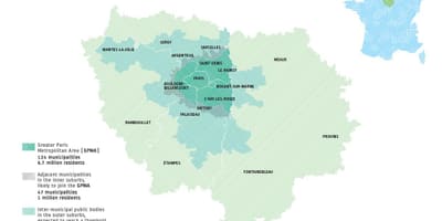 Paris départements de la carte