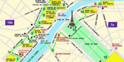 Carte de du trocadéro, à Paris