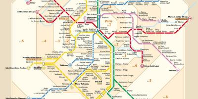 Paris de la carte des zones de métro
