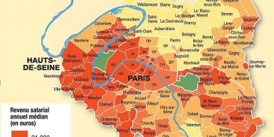 Carte de Paris et de sa banlieue