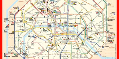 Carte de Paris gare routière