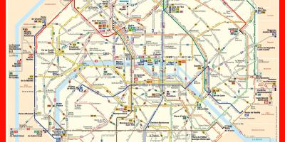 Carte de Paris gare routière