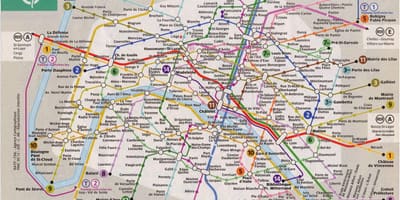 Carte de la ligne de train de Paris