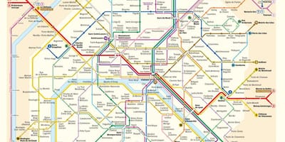 Le métro de Paris carte