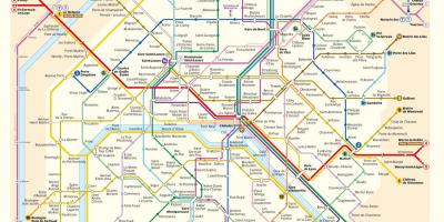 Le métro de Paris carte